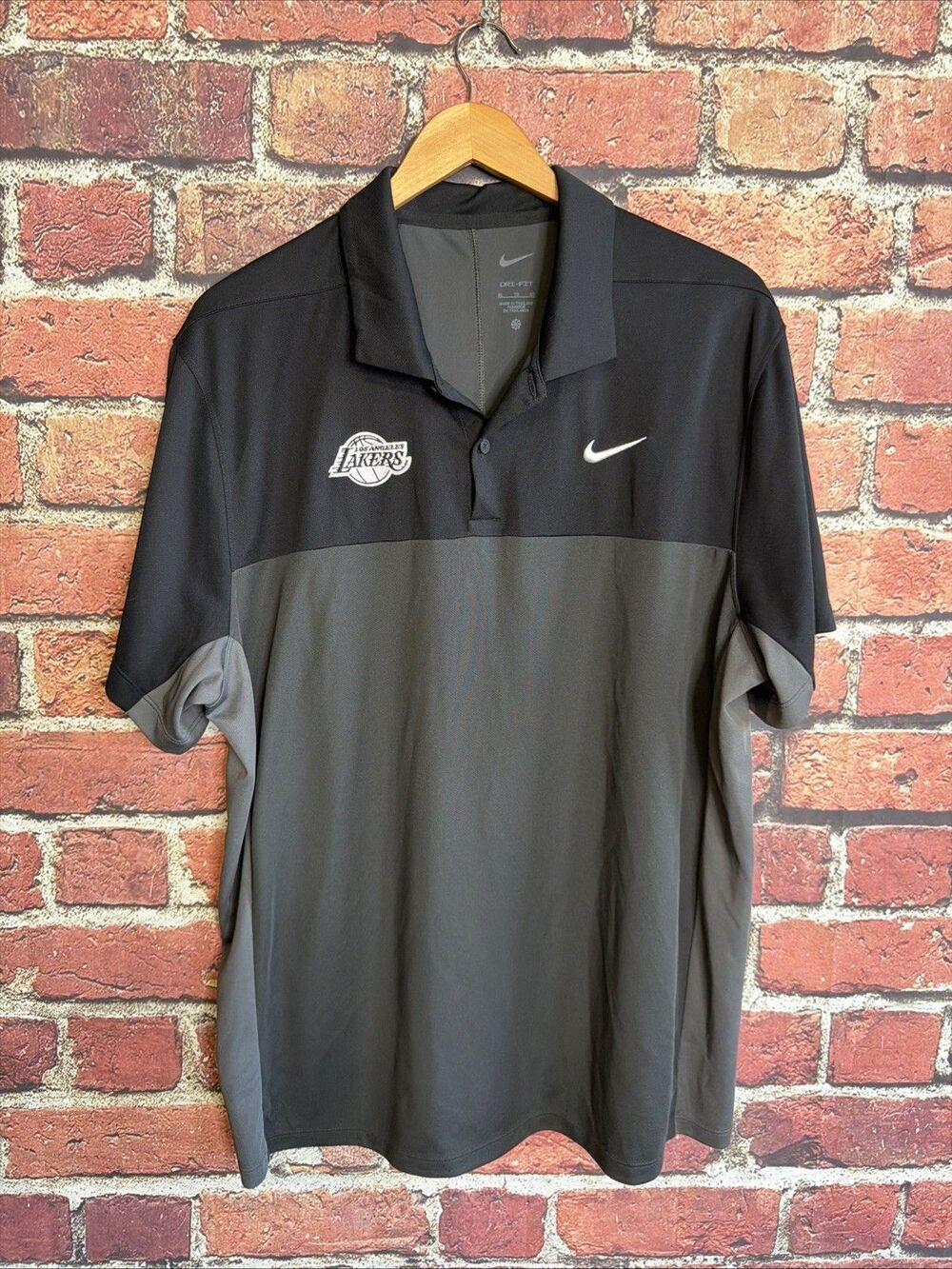 Nike Golf Los Angeles Lakers Polo Shirt Size XL Logo Dri-Fit NBA